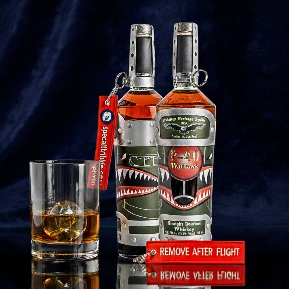 Curtiss P-40 "Sharkmouth" Aged Straight Bourbon Whiskey in Decanter